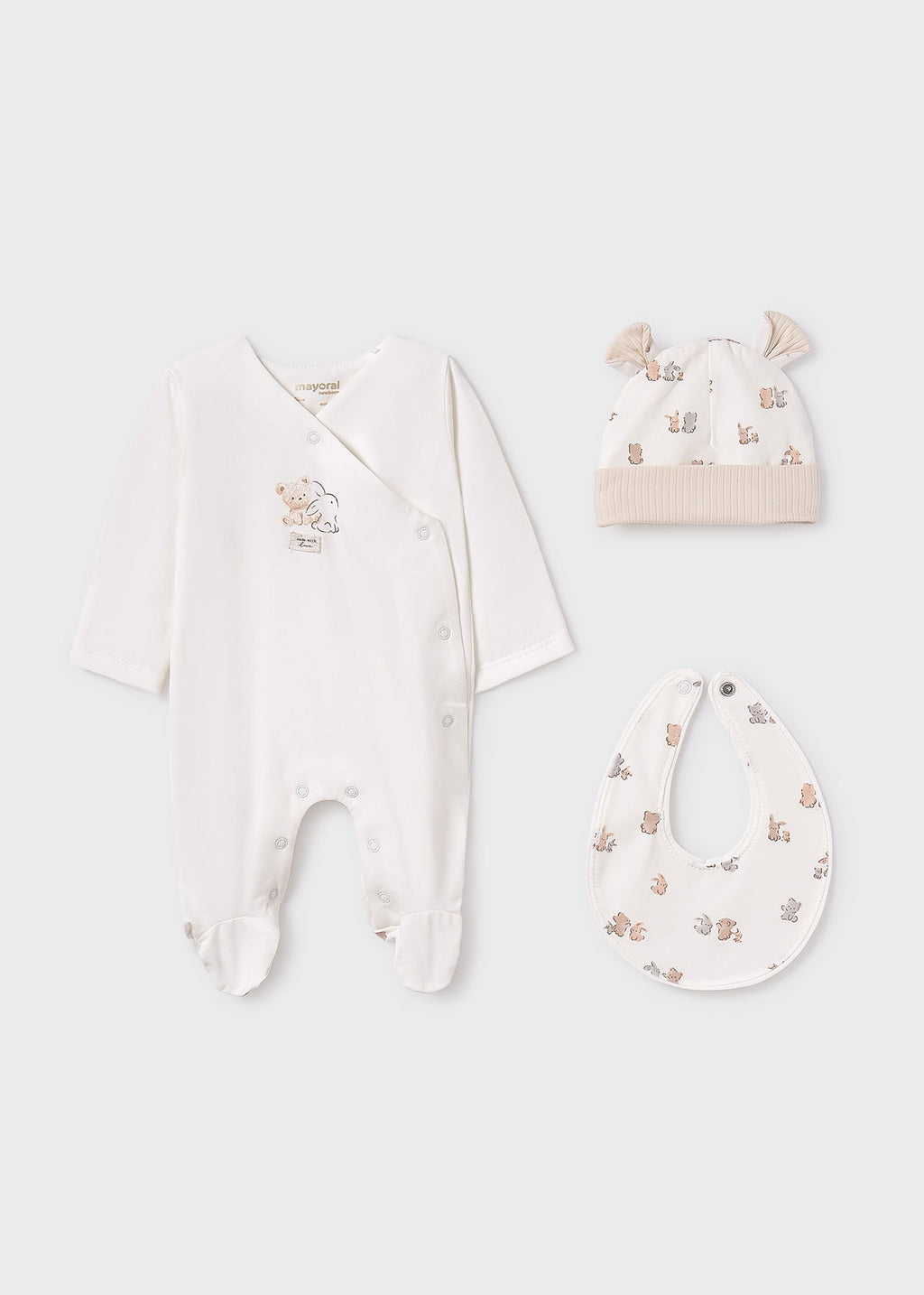 Set regalo 3 pezzi con pigiama neonato