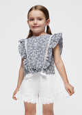 Short volant traforati bambina