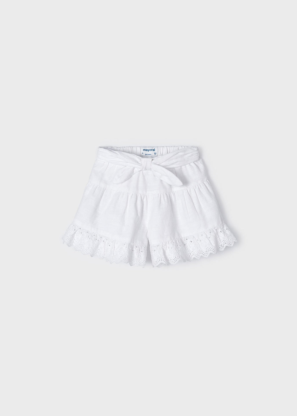 Short volant traforati bambina