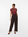 Pantalone cioccolato con bottoni