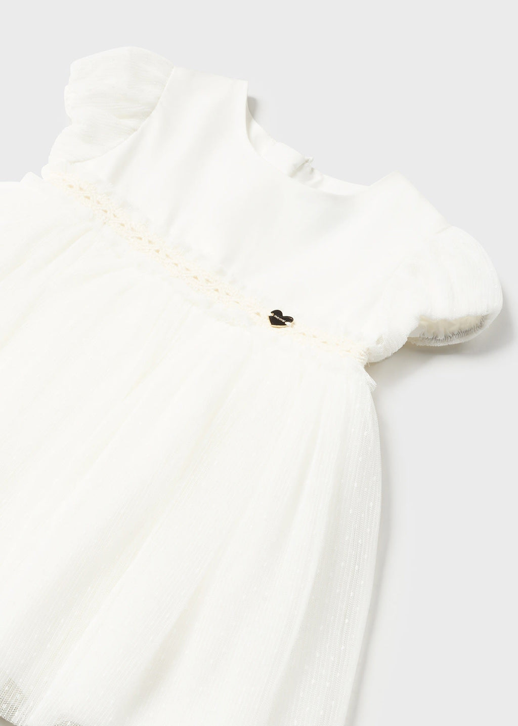 Vestito combinato tulle plissettato bimba