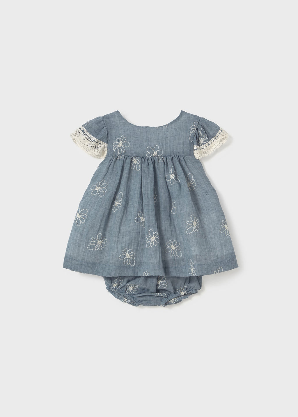 Vestito con copri pannolino ricamo neonata