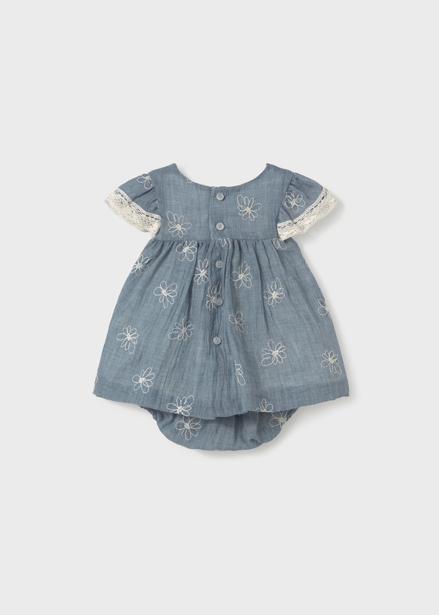 Vestito con copri pannolino ricamo neonata