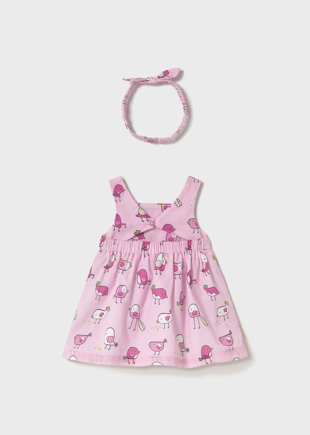Vestito con fascia stampato neonata