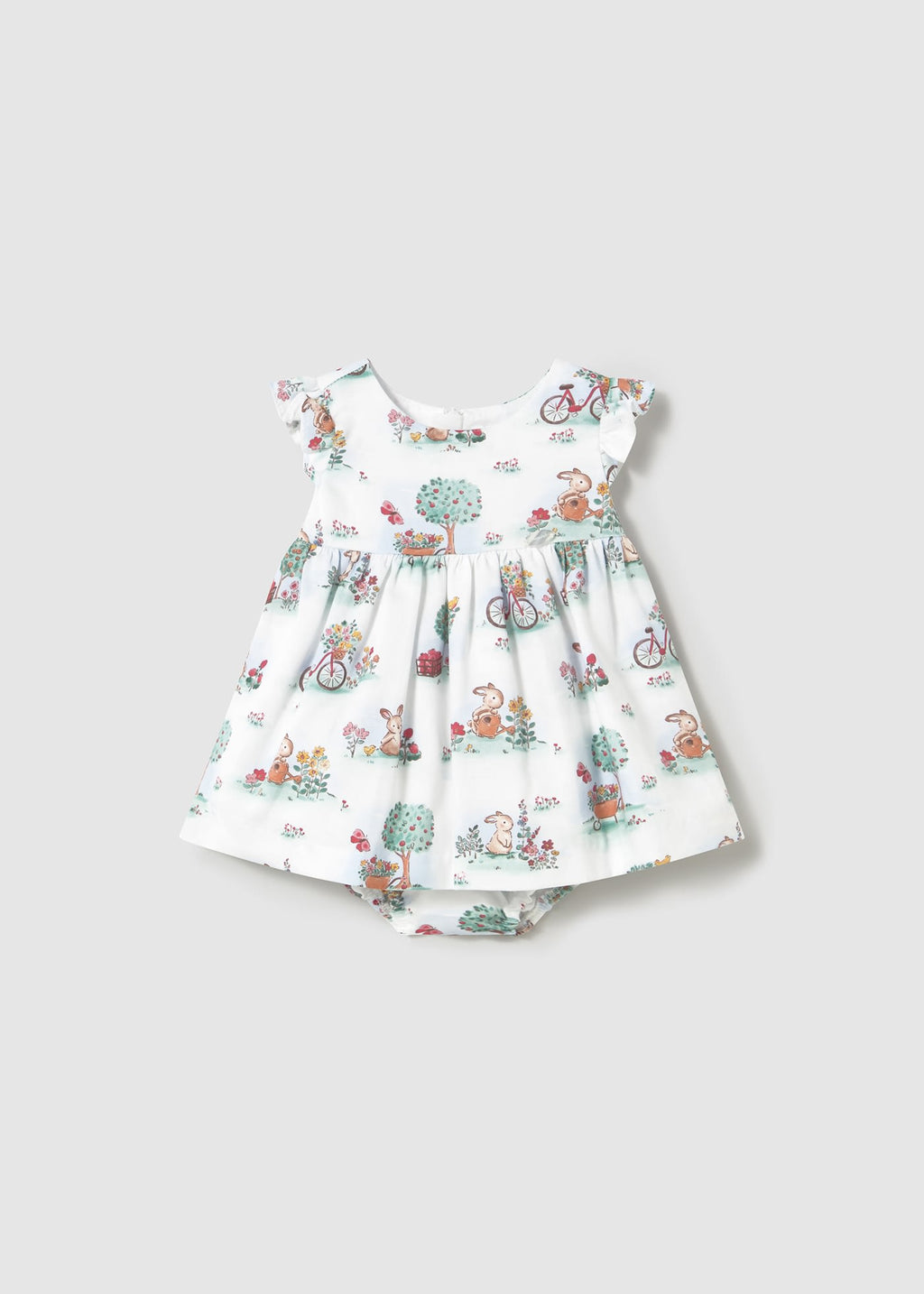 Vestito copri pannolino stampato neonata
