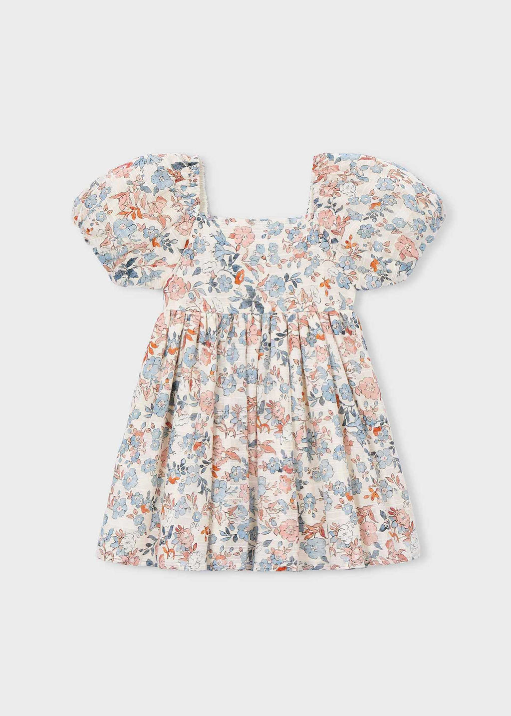 Vestito fiori manica a palloncino bambina
