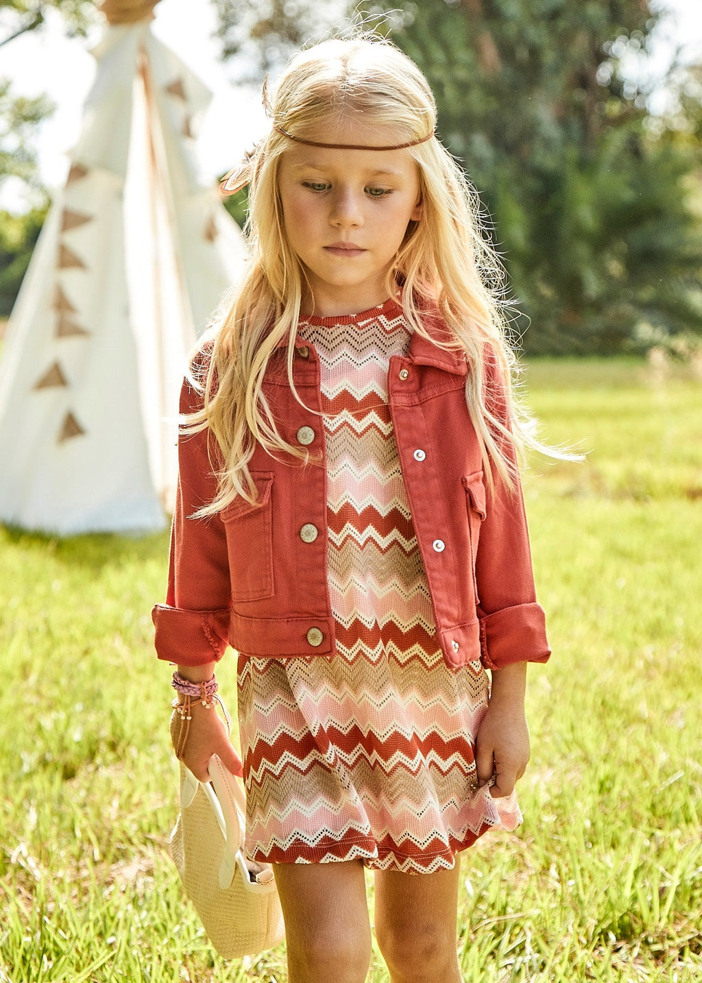 Vestito zigzag bambina